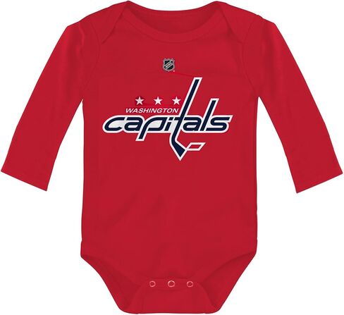 Outerstuff NHL حديثي الولادة والرضع 0-24 شهرًا بشعار أساسي وأكمام طويلة بدلة قطعة واحدة زاحفة رومبير in Saudi Arabia