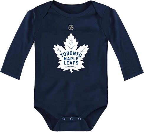 Outerstuff NHL Newborn & Infants 0-24 Months Primary Logo Long Sleeve Onesie Bodysuit Creeper Romper in Kuwait