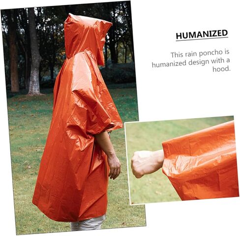Garneck Emergency Survival Blanket Rain Poncho Waterproof Outdoor Raincoat for Adults Insulated Thermal Reflective Tactical Poncho for Camping and Emergency Situations in Saudi Arabia