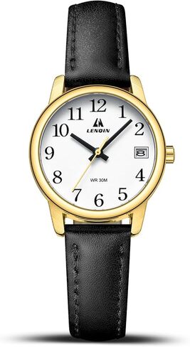 LN LENQIN Ladies Watches Analog Quartz Watch for Women Waterproof Women's Wrist Watches Easy Reader Womens Watch with Leather Strap in Kuwait
