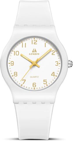 LN LENQIN Ladies Watches Analog Quartz Watch for Women Waterproof Women's Wrist Watches Easy Reader Womens Watch with Leather Strap in Kuwait