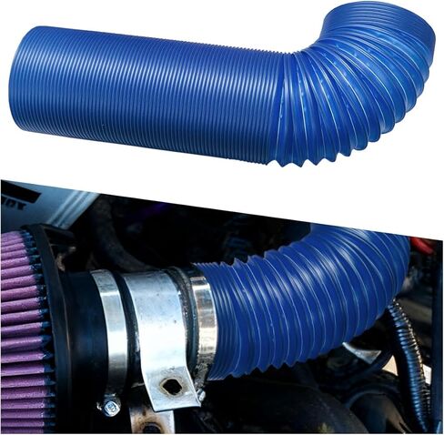 3 Inch Cold Air Intake Pipe, Flexible Stretchable Car Duct Tube with Length from 10" to 40", Universal Waterproof Vehicle Engine Air Intake Hose Replacement for Truck SUV (Blue) in Saudi Arabia