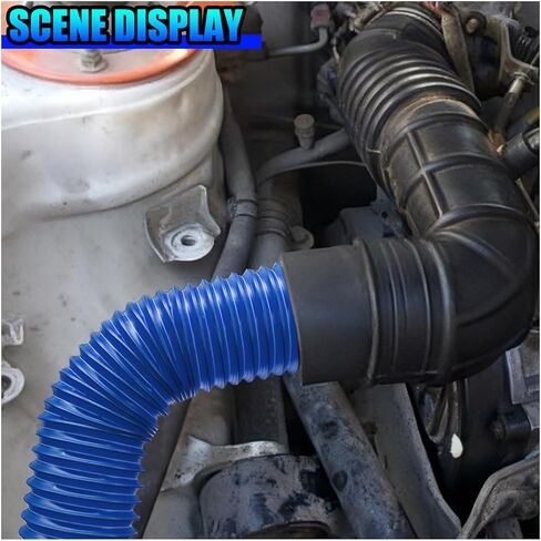 3 Inch Cold Air Intake Pipe, Flexible Stretchable Car Duct Tube with Length from 10" to 40", Universal Waterproof Vehicle Engine Air Intake Hose Replacement for Truck SUV (Blue) in Saudi Arabia