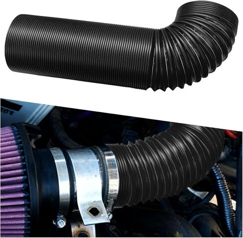 3 Inch Cold Air Intake Pipe, Flexible Stretchable Car Duct Tube with Length from 10" to 40", Universal Waterproof Vehicle Engine Air Intake Hose Replacement for Truck SUV (Blue) in Saudi Arabia