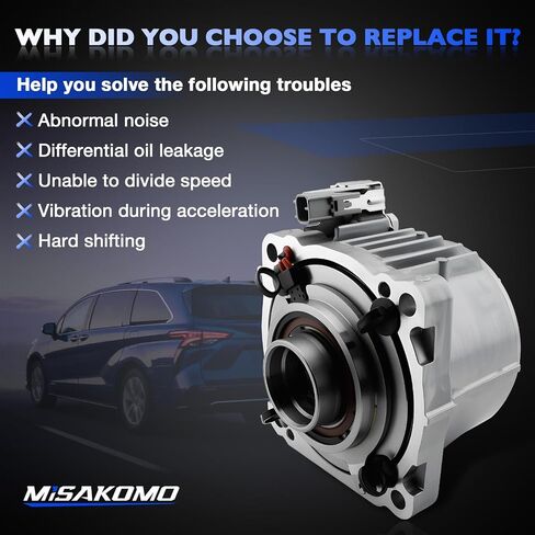 41303-28013 Rear Differential Viscous Coupler Electric Magnetic Control Coupler Compatible with Toyota Sienna AWD 2.7L/ 3.5L - Replaces 41303-28013, 4130328013, 41303-28011, 41303-28012 in Saudi Arabia