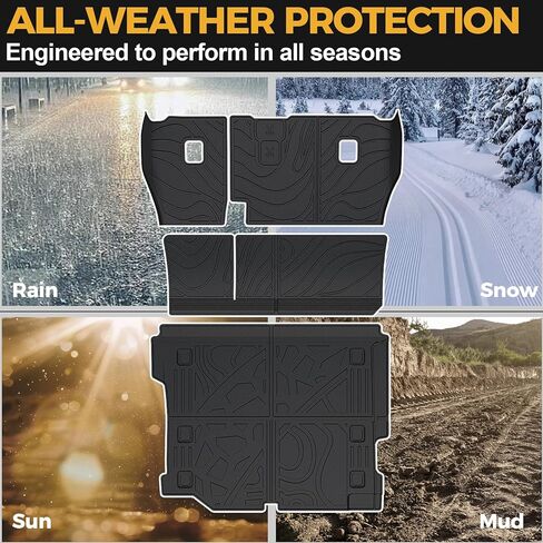 Cargo Mat for 2018-2025 2026 Jeep Wrangler JL (4-Door Unlimitied), Full Coverage All Weather TPE Protector Cargo Mat with Backrest Mat Trunk Mat Cargo Liner for Jeep Wrangler Accessories in Kuwait