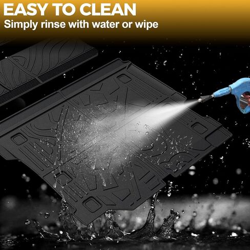 Cargo Mat for 2018-2025 2026 Jeep Wrangler JL (4-Door Unlimitied), Full Coverage All Weather TPE Protector Cargo Mat with Backrest Mat Trunk Mat Cargo Liner for Jeep Wrangler Accessories in Kuwait
