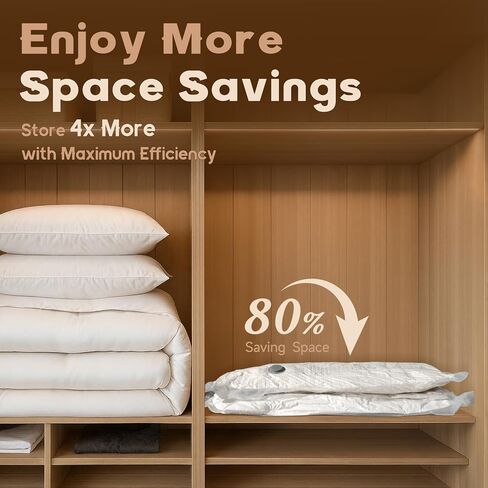 Vacuum Bags for Travel with Rechargeable air Pump, Carry-on Size Compression Packing Bags for Luggage and Suitcase, Space Saver for Clothes and Clothing 15 Jumbo Size in Kuwait