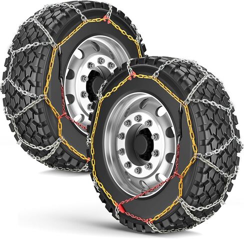 AutoFixing Snow Chains - Tire chains for cars, trucks, and SUVs, with quick 1-minute installation. Titanium-enhanced high-carbon manganese steel for outstanding wear resistance.Set of 2(HLN130) in Saudi Arabia
