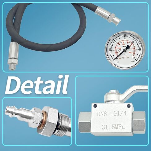 Oil Pressure Tester Kit Fit for Ford 6.0L-7.3LPowerstroke Engines, with 7.3L Powerstroke High Pressure Oil System IPR Air Test Fitting, Engine Oil Quality Tester Tools in Kuwait