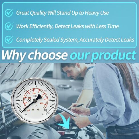 Oil Pressure Tester Kit Fit for Ford 6.0L-7.3LPowerstroke Engines, with 7.3L Powerstroke High Pressure Oil System IPR Air Test Fitting, Engine Oil Quality Tester Tools in Kuwait
