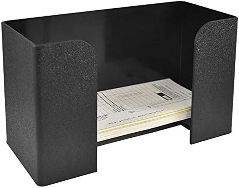 BankSupplies Deposit Ticket Holder | 10W x 4D x 6H | Black Textured, Molded Plastic | Check & Voucher Sorter | Desk Organizer for Deposit Slips, Receipts, Forms, Tickets in Saudi Arabia