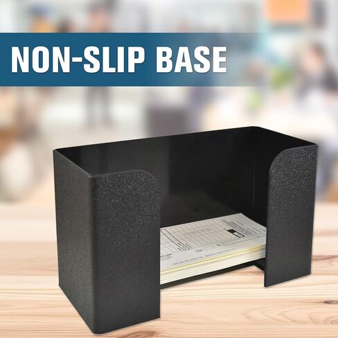 BankSupplies Deposit Ticket Holder | 10W x 4D x 6H | Black Textured, Molded Plastic | Check & Voucher Sorter | Desk Organizer for Deposit Slips, Receipts, Forms, Tickets in Saudi Arabia