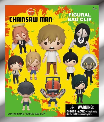 Chainsaw Man Series 3 – 5" Collectible Bag Clip – Blind Bag (ONE Random Figure) – Anime Character Keychain/Backpack Accessory | Official Licensed Merchandise in Kuwait