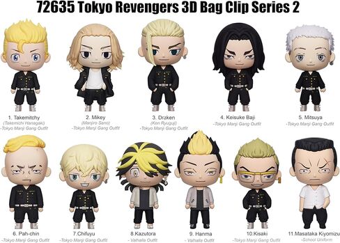 Tokyo Revengers Series 2 – 5" Collectible Bag Clip – Blind Bag (ONE Random Figure) – Anime Character Keychain/Backpack Accessory | Official Licensed Merchandise in Saudi Arabia