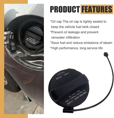 1 PC Fuel Cap, Leakproof Tight Fit Gas Tank Cap, ABS Sfuel Cap Replacement OEM 17251-1VZ0D 17251-3JA0A, Compatible with Nissan Infiniti (Black) in Saudi Arabia