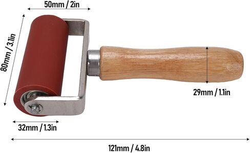 Silicone Seam Roller, 32mm Dia 80mm Width 260℃ Width Rubber Brayer Roller, Art Craft Roller PVC, TPO, Epdm Single Ply Roofing Tape, Printmaking, Ink, Wallpapers Stamping Gluing in Kuwait