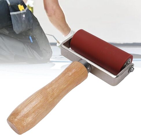 Silicone Seam Roller, 32mm Dia 80mm Width 260℃ Width Rubber Brayer Roller, Art Craft Roller PVC, TPO, Epdm Single Ply Roofing Tape, Printmaking, Ink, Wallpapers Stamping Gluing in Kuwait