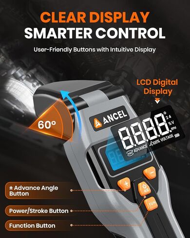 ANCEL LT70 Digital Timing Light Automotive with ANCEL BST100 Car Battery Tester 12V in Saudi Arabia