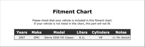 مفتاح موضع ناقل الحركة الأوتوماتيكي متوافق مع جي إم سي سييرا 2500 HD Classic 8.1L V8 2007 P-4887815 in Kuwait