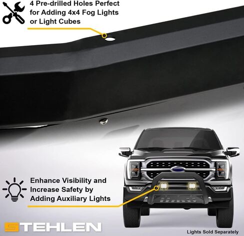 Stehlen 714937183438 متوافق مع 2011-2016 Ford F250 / F350 / F450 / F550 Superduty Advance Series Bull Bar - أسود مطفي in Kuwait