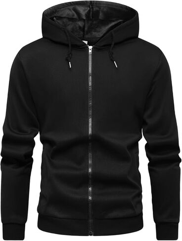Composite ultra-soft fleece comfortable skin-friendly casual cardigan zip-up hooded sports windbreaker jacket in Saudi Arabia