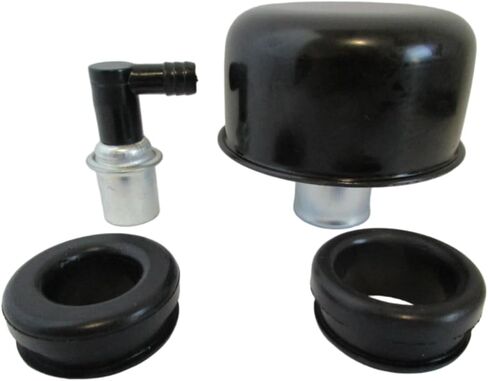 غطاء الصمام الأسود للاستراحة، ومجموعة الحلقات المطاطية، لمحرك Ford 289 302 351W ذو الكتلة الصغيرة 90 درجة Pcv، ليناسب غطاء الصمام مع 1.25 بوصة 1 1/4 بوصة، رقم جزء تنفس غطاء الصمام 4870bk 4201 in Kuwait