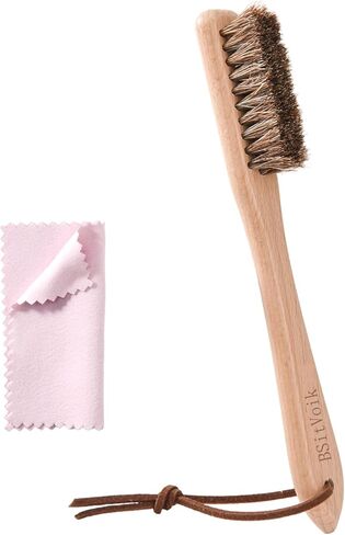 Horsehair Silver Brush Jewelry Cleaning Cloth Set - Detailing Brush for Silverware - Silver Polishing Cloth for Sterling, Cutlery, Metal - Perfect Match for Silver Polish in Saudi Arabia