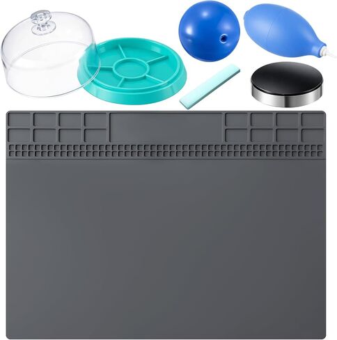 Skylety 6 Pcs Watch Cleaning Set with Watch Cleaning Putty, Movement Dust Cover, Dust Blaster, Cushion, Case Open Ball, Repair Mat, Wheel Pivot Repair Tool for Watchmaker Maintenance Accessory in Saudi Arabia