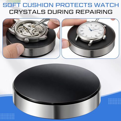 Skylety 6 Pcs Watch Cleaning Set with Watch Cleaning Putty, Movement Dust Cover, Dust Blaster, Cushion, Case Open Ball, Repair Mat, Wheel Pivot Repair Tool for Watchmaker Maintenance Accessory in Saudi Arabia