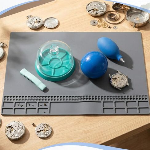 Skylety 6 Pcs Watch Cleaning Set with Watch Cleaning Putty, Movement Dust Cover, Dust Blaster, Cushion, Case Open Ball, Repair Mat, Wheel Pivot Repair Tool for Watchmaker Maintenance Accessory in Saudi Arabia