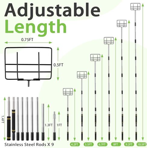 Edge Corner Protector Pole, Corner Protector Extension for Flatbed Truck Adjustable Handle and Thickened Stainless Steel 4.2-10.5ft in Saudi Arabia