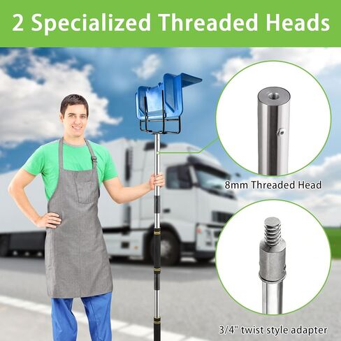 Edge Corner Protector Pole, Corner Protector Extension for Flatbed Truck Adjustable Handle and Thickened Stainless Steel 4.2-10.5ft in Saudi Arabia