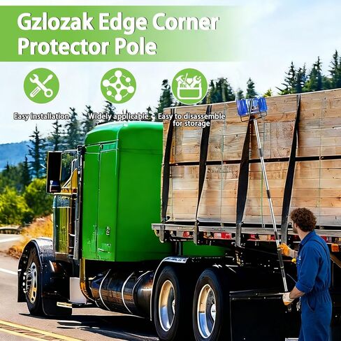 Edge Corner Protector Pole, Corner Protector Extension for Flatbed Truck Adjustable Handle and Thickened Stainless Steel 4.2-10.5ft in Saudi Arabia