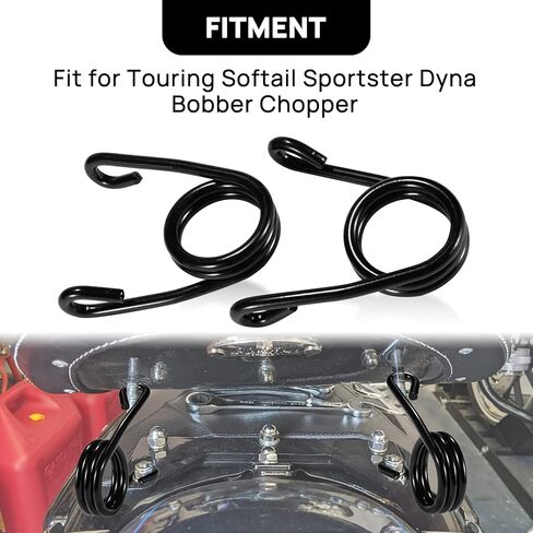 PSLER دراجة نارية كليب نوع مقعد منفرد الينابيع مقص التواء الربيع العالمي للتجول Softail Sportster Dyna Bobber Chopper، قطعتين، 3.15 بوصة، أسود in Kuwait
