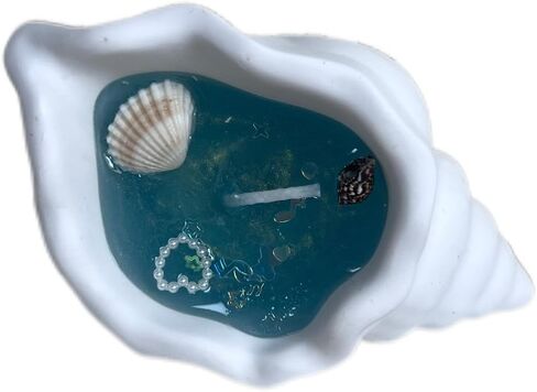 Leilani's Beauty Ocean Shell Scented Candle, Aromatherapy, Blue Seashell Design, for Living Room and Bedroom, Gift for Graduations and Birthdays (Blue Sea Snail 3) in Saudi Arabia