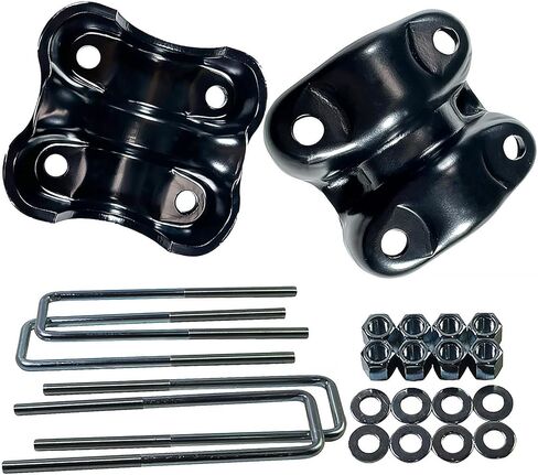 Pair Rear Axle Leaf Spring U-Bolt & U Bolts Plates for 1988-2000 Chevy GMC C/K Series 1500 2500 3500, Square Extended U-Bolts 2.5" Wide Leaf Springs 8.75" Long in Saudi Arabia