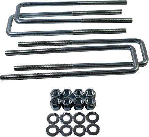 Pair Rear Axle Leaf Spring U-Bolt & U Bolts Plates for 1988-2000 Chevy GMC C/K Series 1500 2500 3500, Square Extended U-Bolts 2.5" Wide Leaf Springs 8.75" Long in Saudi Arabia