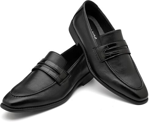Men's Leather Formal Dress Shoes, Mens Fashionable Casual Loafers for Formal Business Wedding, Slip-On Loafes for Men in Saudi Arabia
