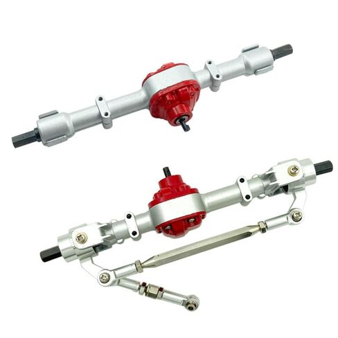 Metal Gear Front and Rear Axle Set Upgrade Parts Compatible with 1/12 Scale RC Cars Compatible with MN D91 D96 99S FJ45 Models(Black B) in Saudi Arabia