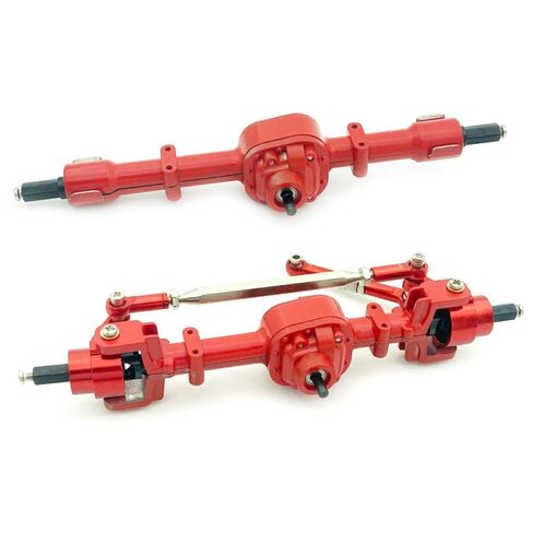 Metal Gear Front and Rear Axle Set Upgrade Parts Compatible with 1/12 Scale RC Cars Compatible with MN D91 D96 99S FJ45 Models(Black B) in Saudi Arabia