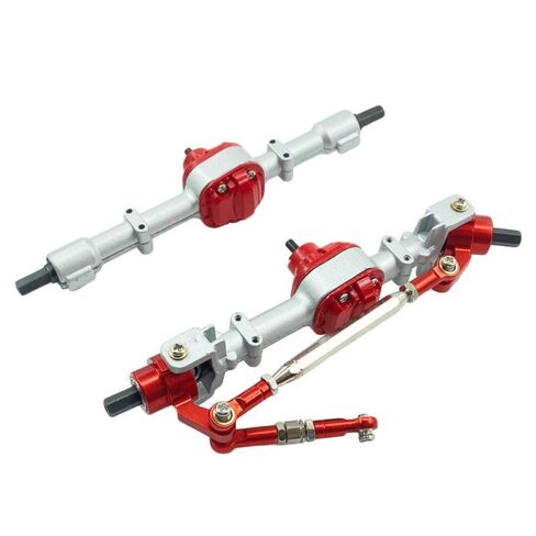 Metal Gear Front and Rear Axle Set Upgrade Parts Compatible with 1/12 Scale RC Cars Compatible with MN D91 D96 99S FJ45 Models(Black B) in Saudi Arabia