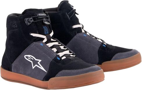 أحذية Alpinestars Chrome، أحذية كاجوال لركوب الدراجات النارية، معتمدة من CE، 13، أسود/أسفلت/أزرق غامق in Kuwait