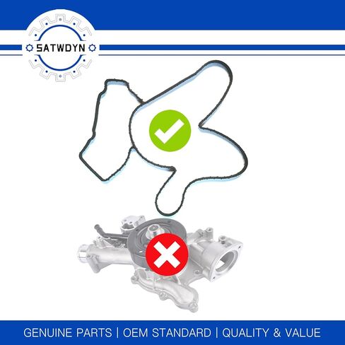 Silicone Engine Water Pump Gasket Compatible with Dodge Durango 2005-2008 Ram Pickup 1500 2500 3500 2005-2008 Chrysler Aspen 2007-2008 fits OHV V8 5.7L 53021380BB 53021380AJ in Saudi Arabia