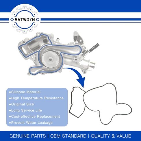 Silicone Engine Water Pump Gasket Compatible with Dodge Durango 2005-2008 Ram Pickup 1500 2500 3500 2005-2008 Chrysler Aspen 2007-2008 fits OHV V8 5.7L 53021380BB 53021380AJ in Saudi Arabia