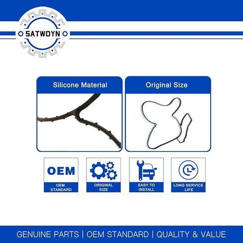 Silicone Engine Water Pump Gasket Compatible with Dodge Durango 2005-2008 Ram Pickup 1500 2500 3500 2005-2008 Chrysler Aspen 2007-2008 fits OHV V8 5.7L 53021380BB 53021380AJ in Saudi Arabia