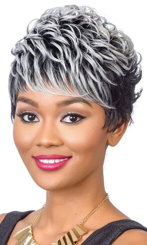 باروكة ديانا بوهيمية صناعية 100% من فوتورا بنمط قصة بيكسي قصيرة - PANDORA (TT1B/BROWN) in Kuwait