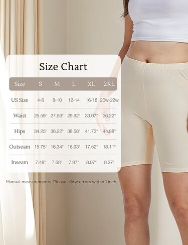 GYS Bamboo Viscose Women's Slip Shorts for Under Dresses, Cloud-like Soft Anti Chafing Stretchy Boyshorts Panties in Saudi Arabia