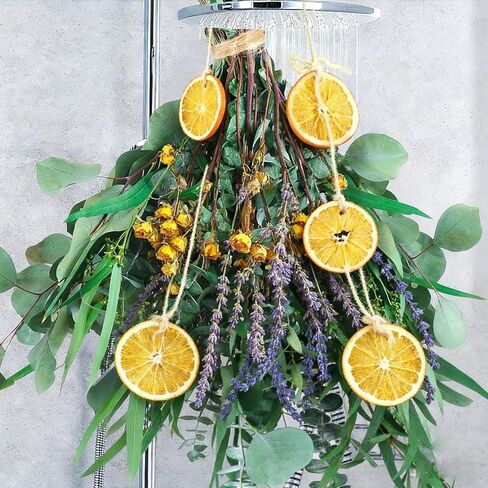 105 PCS Mixed 6 Kinds Dried Eucalyptus & Lavender Flowers Bundle for Shower,17''Natural Real Fresh Preserved Eucalyptus Leaves and Lemon Shower Hanging Plants, Home Bathroom Decor in Saudi Arabia