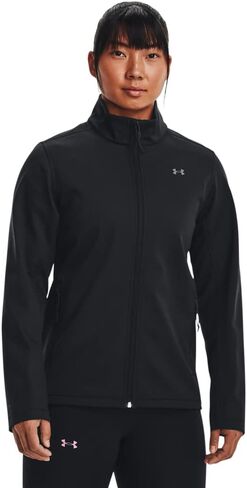 Under Armour Womens ColdGear Infrared Shield 2.0 Soft Shell, (002) Black / / White, Medium Tall in Saudi Arabia